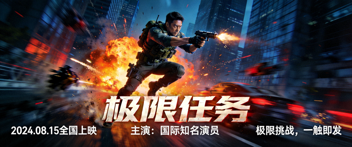 热门动作电影《极限任务》高清海报，主演为国际知名演员